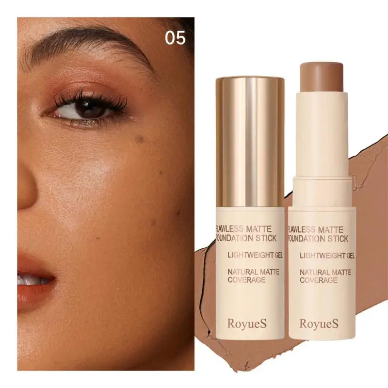 Light Breathable Concealer Foundation Makeup Stick Matte Oil Control Natural Moisturizer Face Foundation Cream Lasting Cosmetic