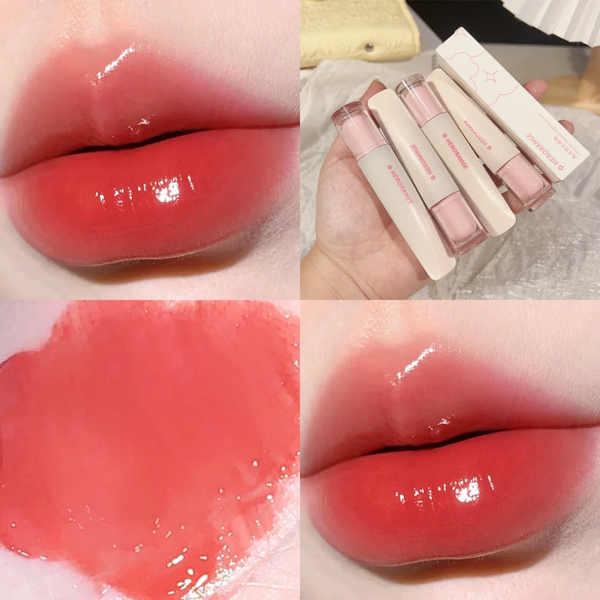 Jelly Mirror Transparent Lip Gloss Waterproof Moisturizing Non-stick Cup Long-lasting Lipstick Crystal-frozen Lips Glaze Makeup