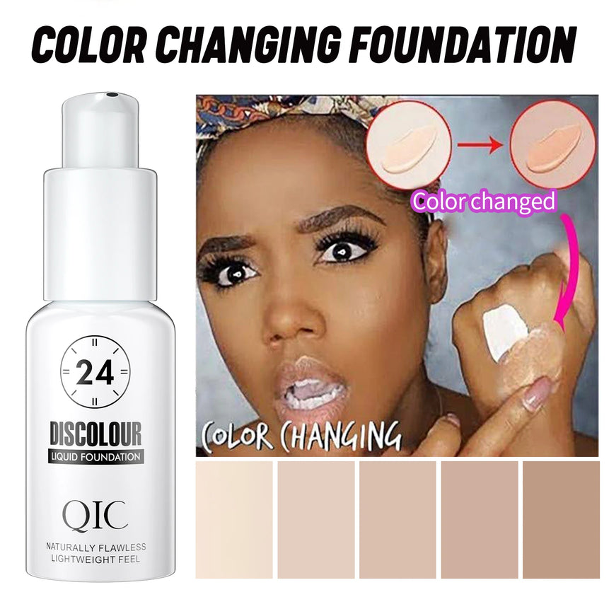 Magic Color-Changing Liquid Foundation | Soft Matte Finish, Long-Lasting, Hydrating Makeup Base, Smooth Full Coverage for All Skin Tones