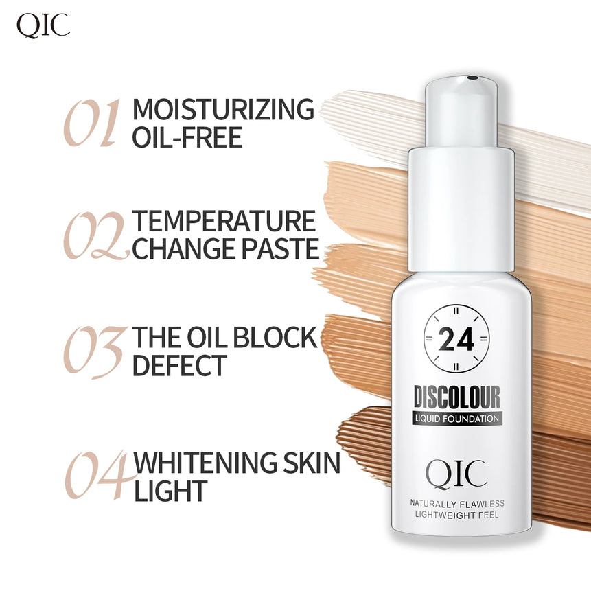Magic Color-Changing Liquid Foundation | Soft Matte Finish, Long-Lasting, Hydrating Makeup Base, Smooth Full Coverage for All Skin Tones