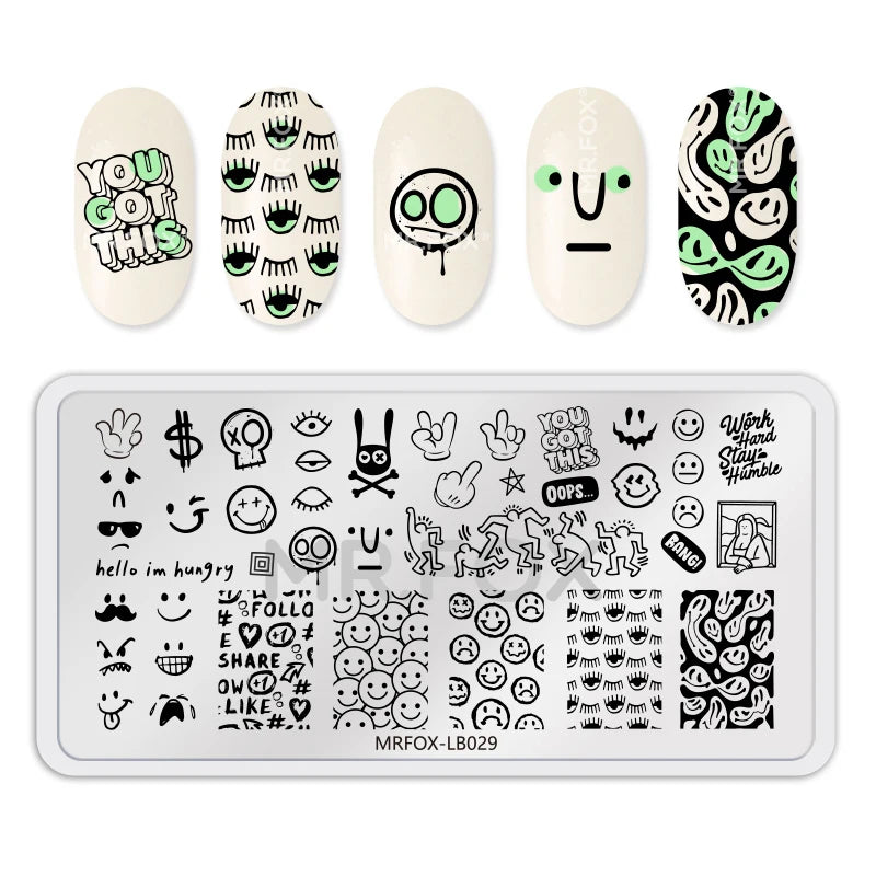 1PCS Blue Ocean Animal Nail Art Stamping Plates Fish Image Stencils for Nails Stamp Tools Manicure Template