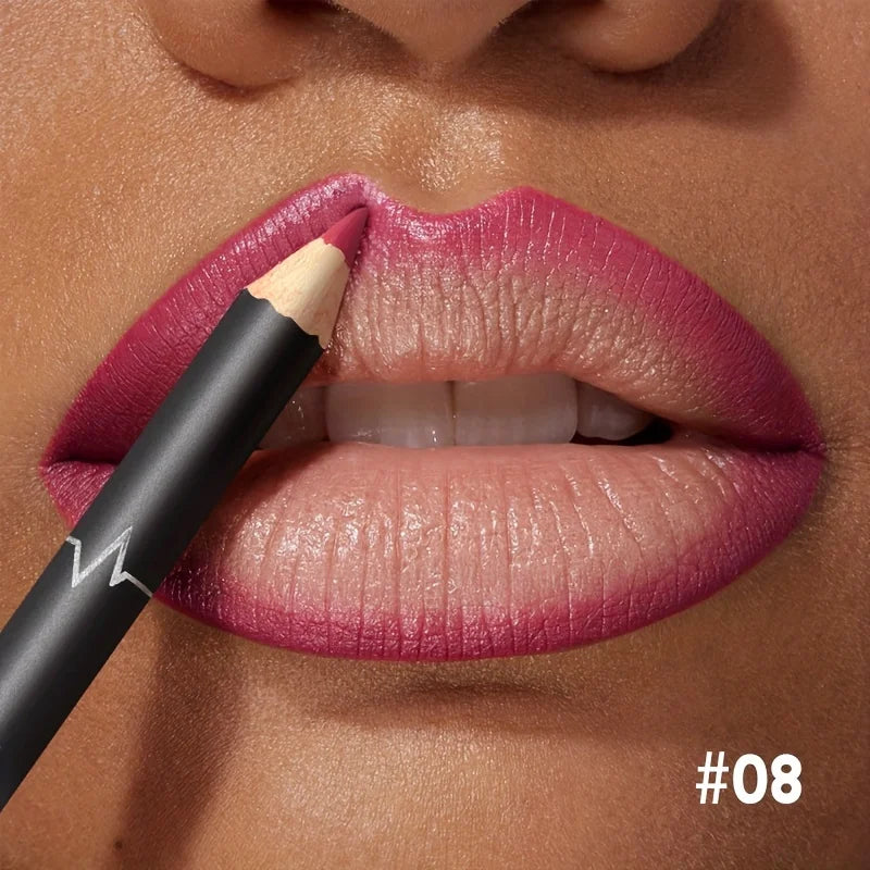 Waterproof Matte Lipliner Pencil Red Contour Tint Lipstick Long Lasting Non-stick Moisturizing Lips Makeup