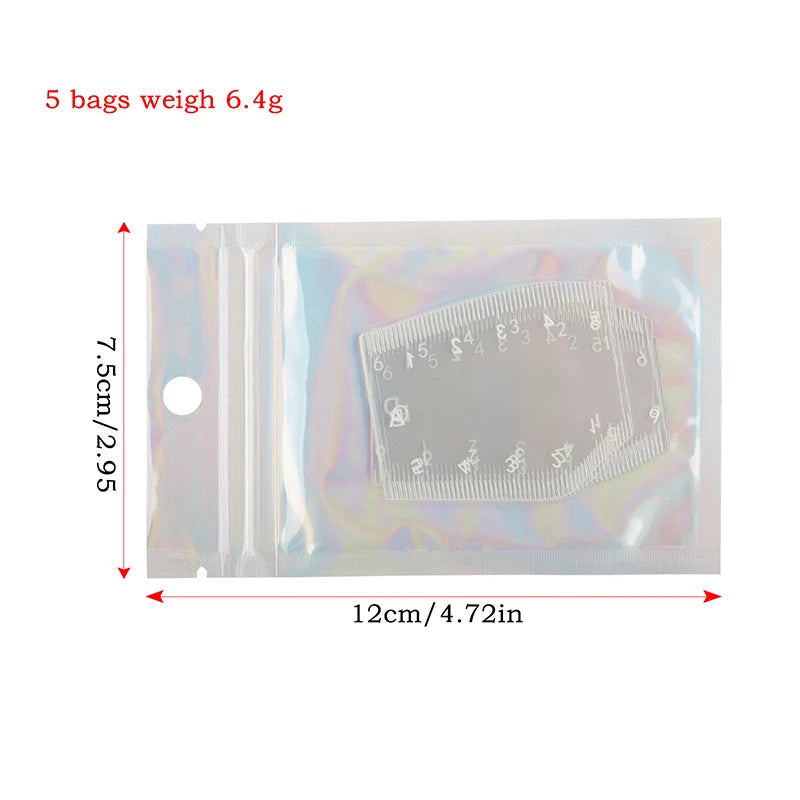 【ZYAL-1】5Pcs Durable Brow Shaping Stencil Shaping Portable Instant Brow Shaper Drawing Eyebrow Design Ruler Gift