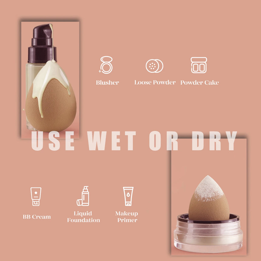 4/8 Foundation Blender; Cosmetics Sponge; Smooth Foundation; Concealing Beauty Sponge; Makeup Blender;
