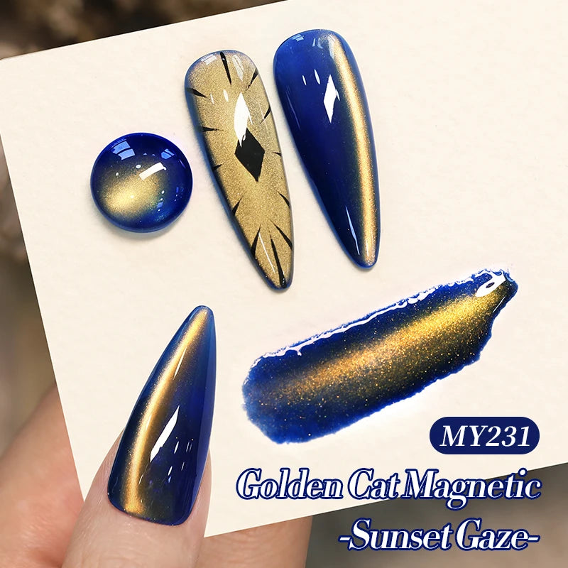 BORN PRETTY 10ml HEMA TPO FREE Christmas Shine Golden Cat Magnetic Gel Sunset Gaze Shining Manicure Soak Off UV Gel Varnish