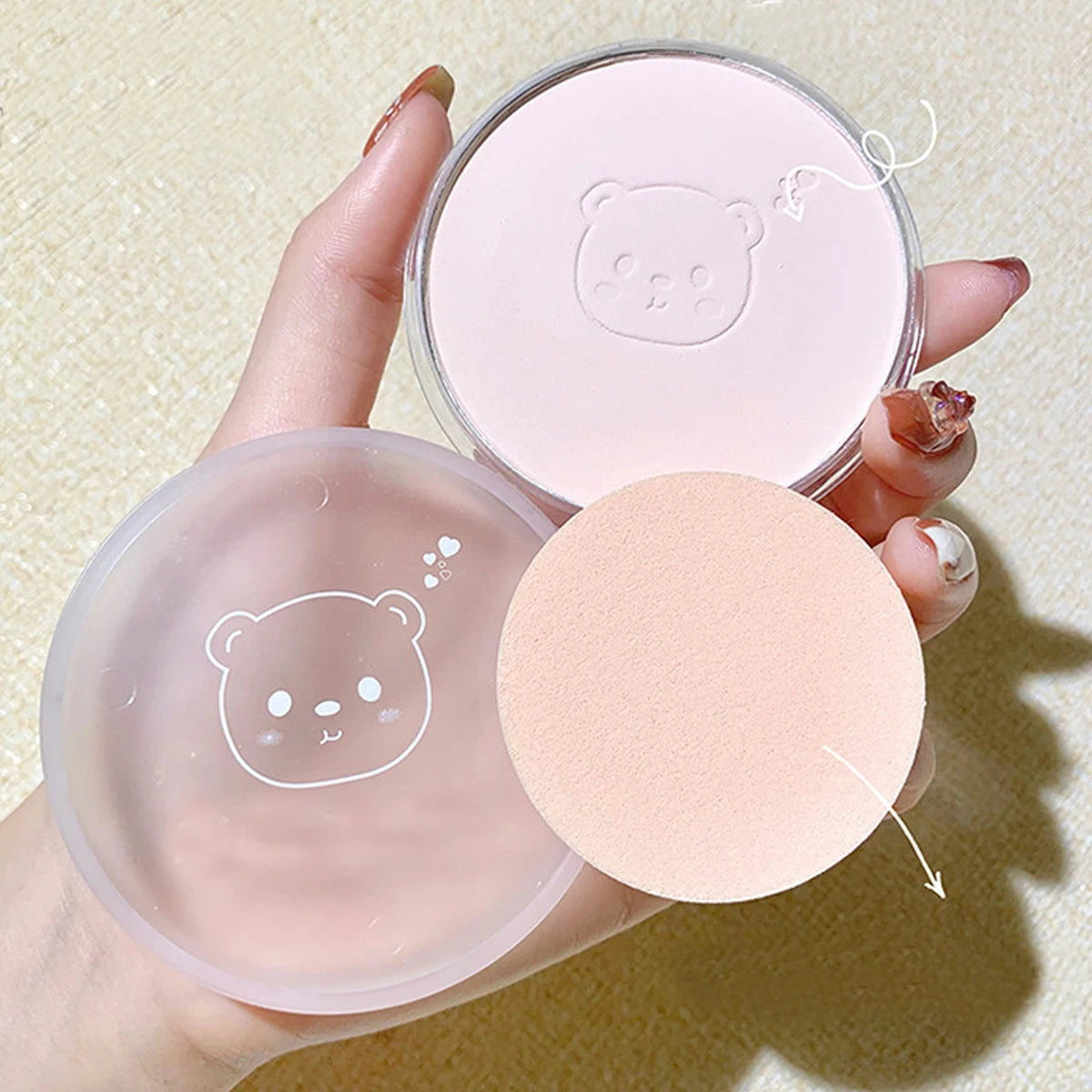 Pressed Powder White Brighten Transparent Oil Control Concealer Lasting Natural Face Makeup Setting Powder Waterproof Cosmetic