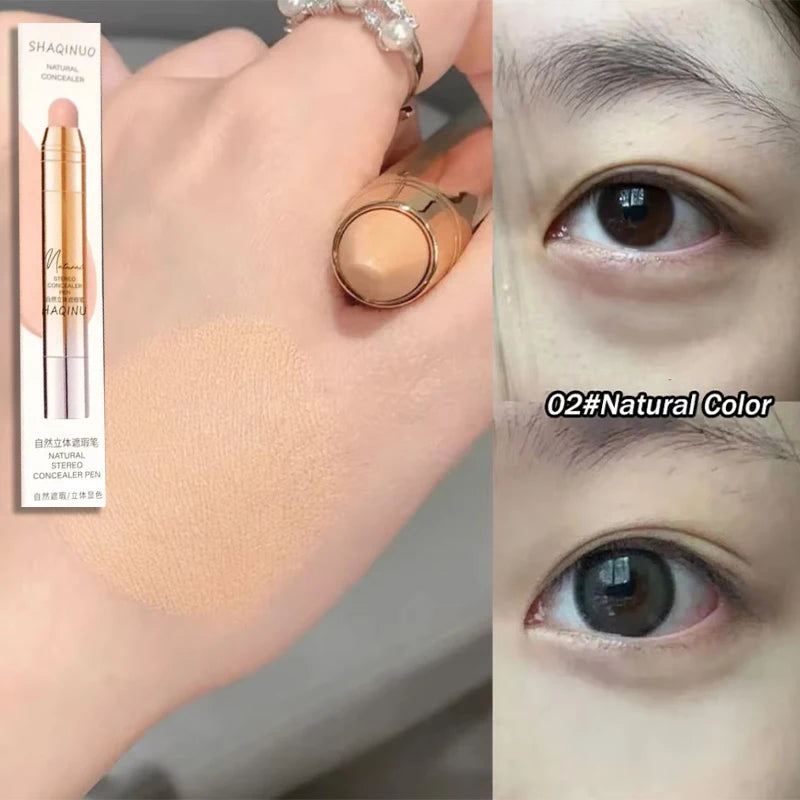 Gold Tube Concealer Pen Natural 3D Face Contouring Crayon Stick Matte Moisturizing Cream Cover Acne Dark Circle Modify Skin Tone