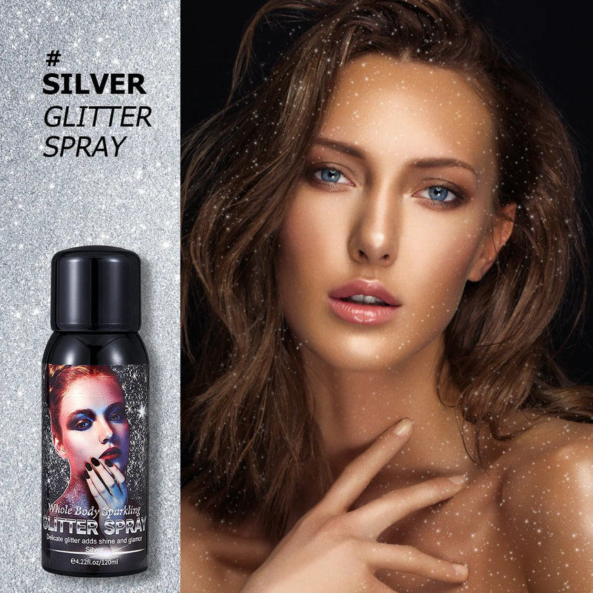 Glitter Spray Body Highlight Clavicle Glitter Spray Grooming Brightening Spray Face and Body Makeup