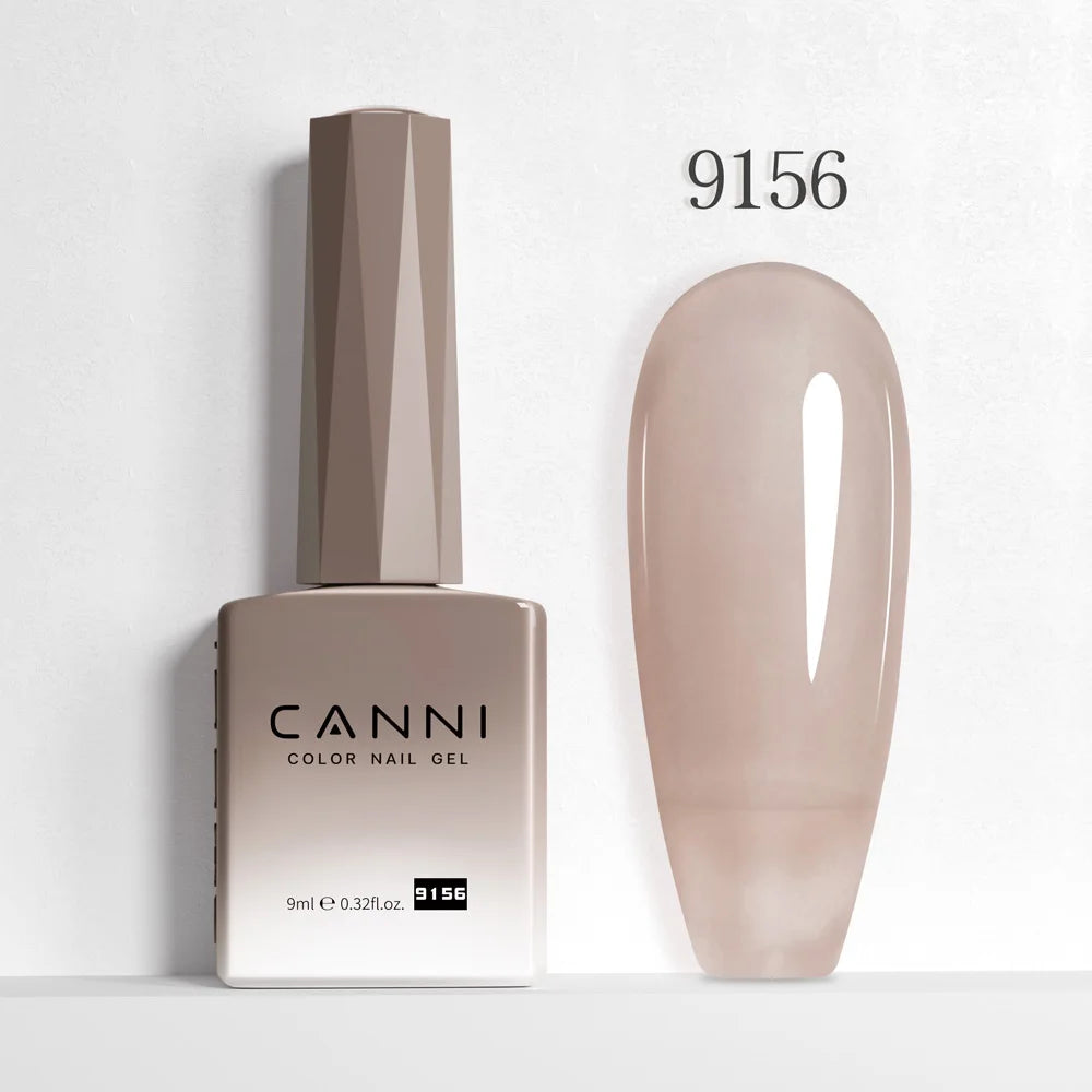 CANNI 9ml Nail Gel Polish HEMA TPO FREE Transparent Jelly Color Nude Pink French SoakOff UV LED Varnish Lacquer Milky White DIY
