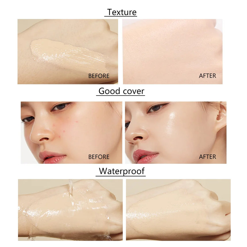 Liquid Foundation | Naturally Covers Flaws, Smooth Non-Cakey Finish, Lightweight Transparent Base, Conceals Blemishes