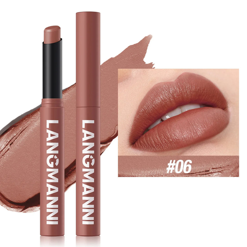 12 Color Matte Lipstick Non-Stick Cup Long-Lasting Velvet Finish Lipstick Pen  Smooth Matte Lip Color Waterproof Non-Fading