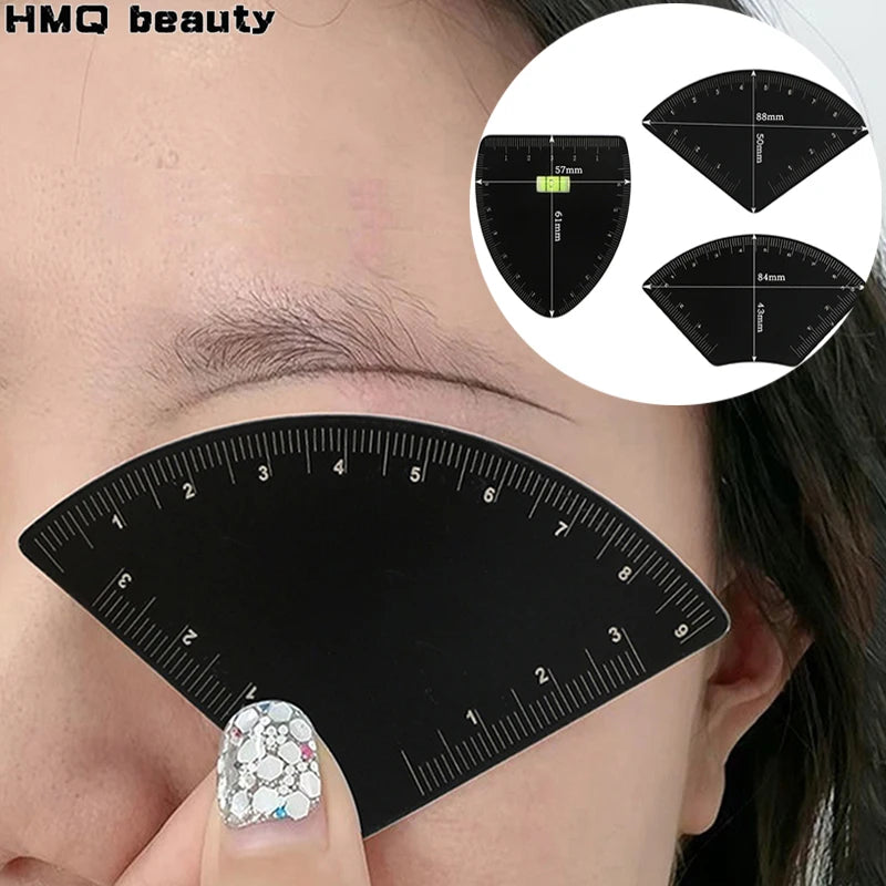 Stainless Steel Fast Drawing Eyebrow Design Ruler Microblading Mapping Tool for Shaping Permanent Makeup Tattoo Drawing Guide