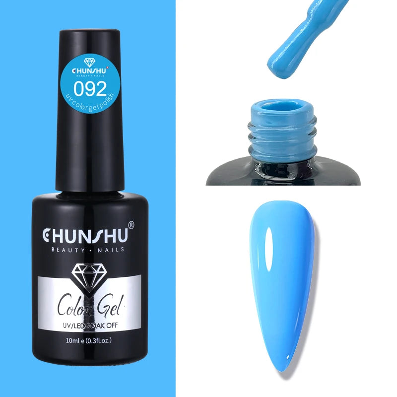 CHUNSHU 10ml Gel Nail Polish Soak Off Semi-Permanent Varnish Professional Salon UV LED Nails Art Gel No Smell All Seasons Colors