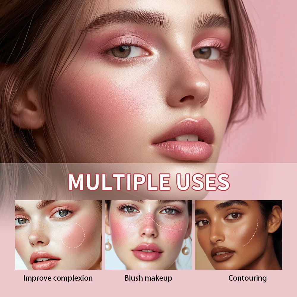 Waterproof Case Cream Highlighter Palette Blush Vivid Color Case Brow Mud Tone Long-Lasting Multiple Uses Makeup Cosmetics