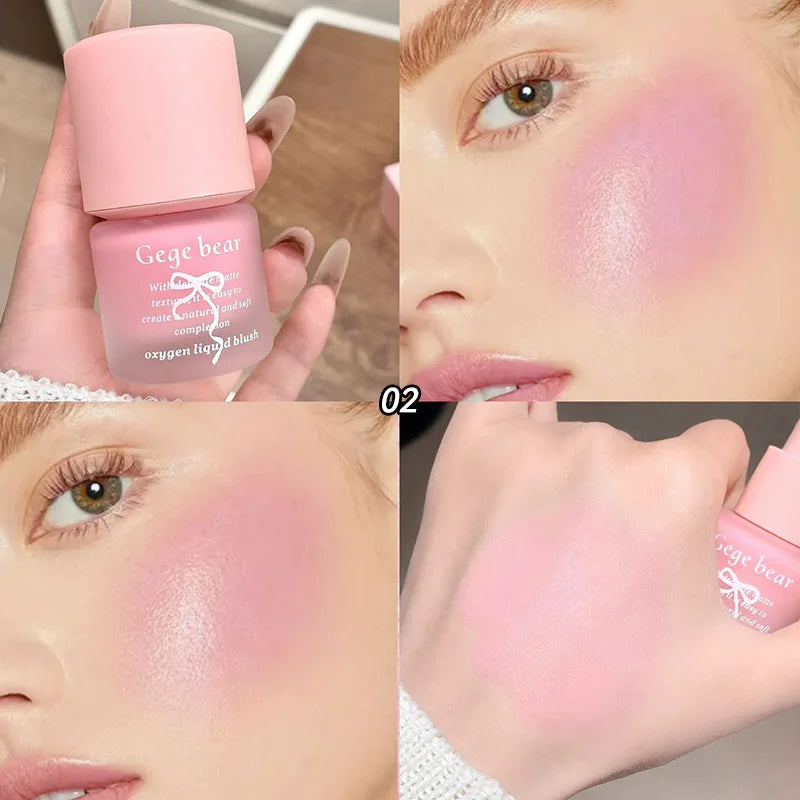 Gege Bear Oxygen Lightweight Blush - 11.5ml, Hydrating & Fine Texture, Dewy Finish, Pink Tone, Beginner-friendly, Matte Mist