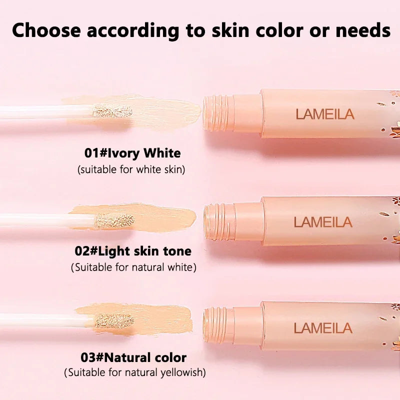 3 Colors Liquid Concealer High Covering  Moisturizing Oil Control Foundation Cover Pores Dark Circles Freckle Face Makeup