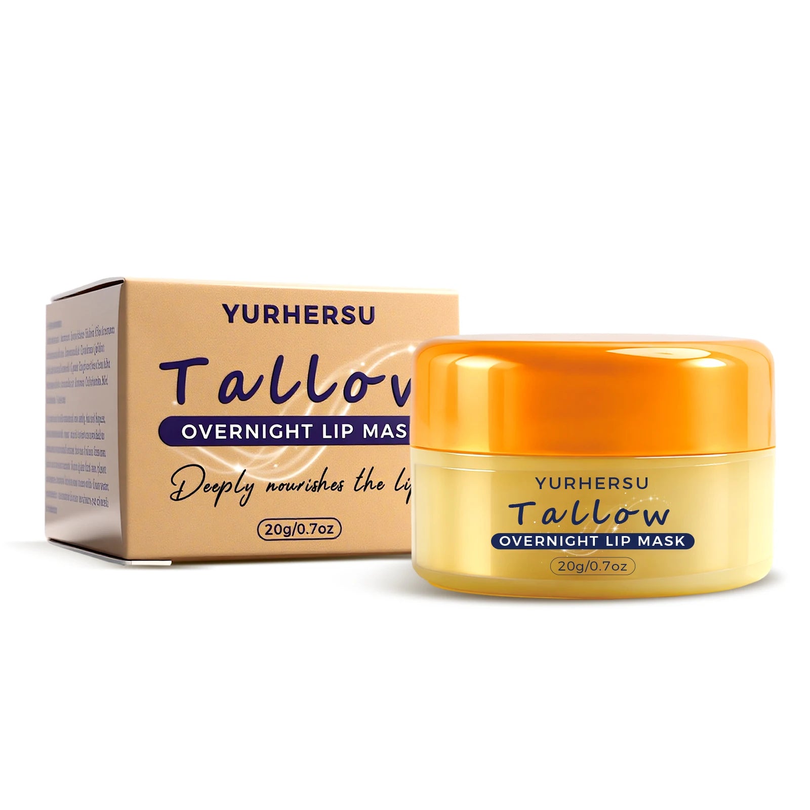 Grass Fed Natural Lip Scrub Beef Tallow Lip Mask, with Manuka Honey – Christmas Stocking Stuffers, Hydrating Moisture