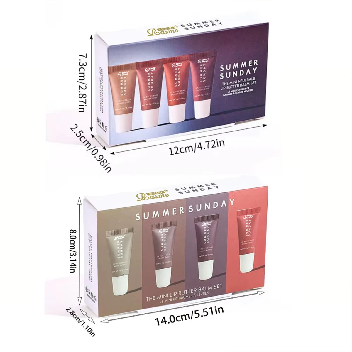 Christmas gift Moisturizing Mirror Lipstick Vanilla Powder Sugar Coffee Cake Smell Lipstick Transparent Oil Makeup Set