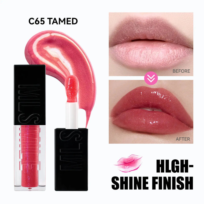 MLSMILE Wet Shiny Liquid Lip Gloss Diamond Shimmer Glitter Lip Plumper Oil 6colors Sparkling Highgloss Sequins Pearly Makeup