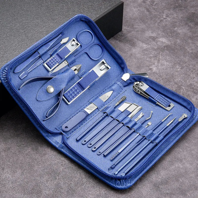 Nail Art Set Scissors Nail Clippers Set Stainless Steel Cutter Pedicure Beauty Manicure Kit with Travel Case Kit 9/18/26Pcs