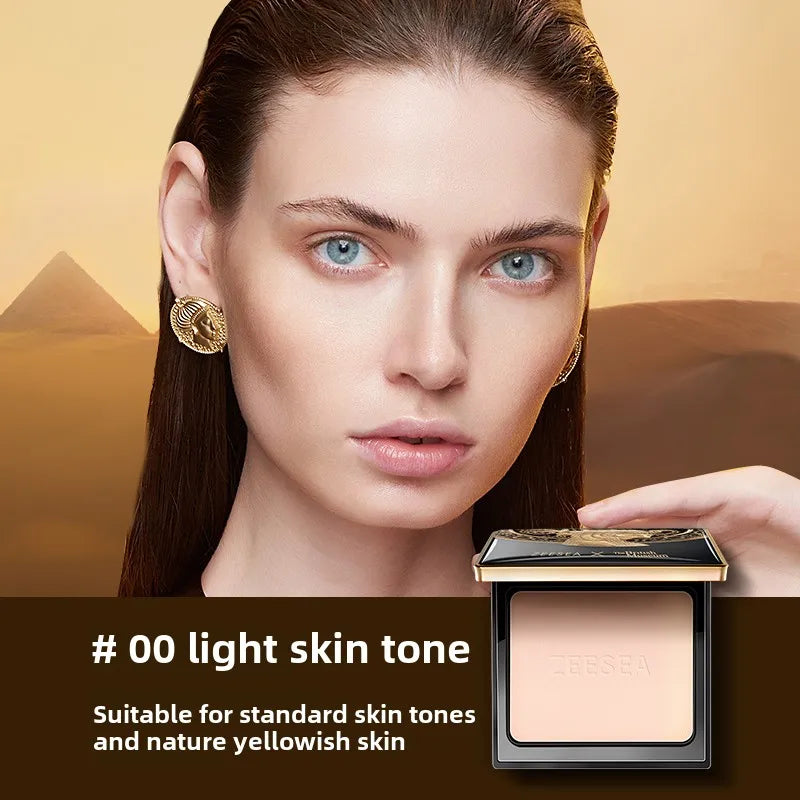 ZEESEA Pressed Mineral Makeup Natural Powder Foundation with Finishing Powder Medium to Full Coverage Vegan Friendly