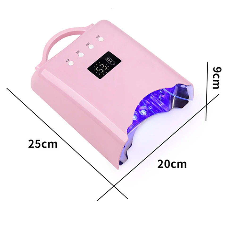Pro Cordless 78W UV LED Nail Lamp Manicure For Curing Gel Polish Lamp Light Wireless LEDs Makeup Rechargeable Battery Nail Dryer