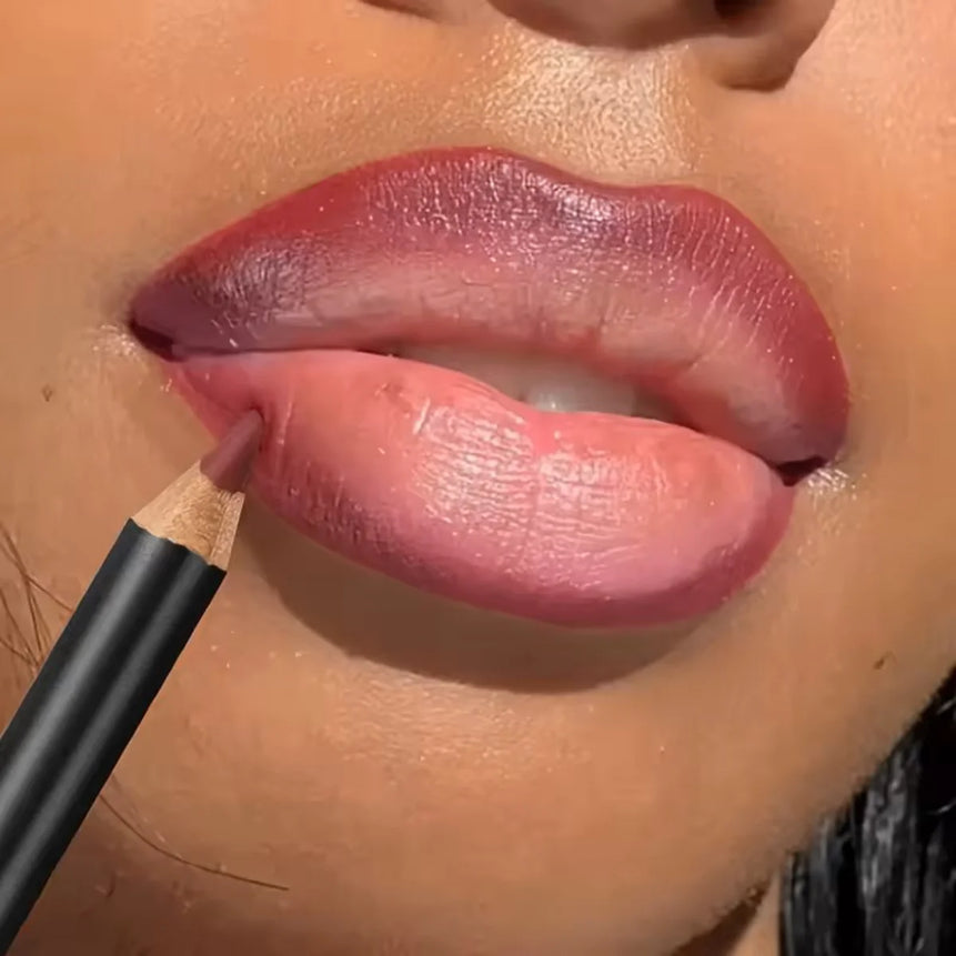 Waterproof Matte Lipliner Pencil Red Contour Tint Lipstick Long Lasting Non-stick Cup Moisturising Lips Makeup 12 Colors