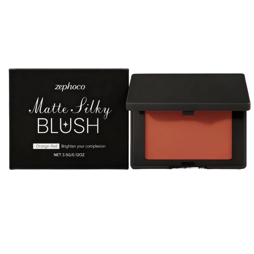 zephoco Matte Blush Powder Long Lasting Waterproof Cheek Makeup Natural Flush Color Easy To Blend No Fly Away Daily Wear 4Colors