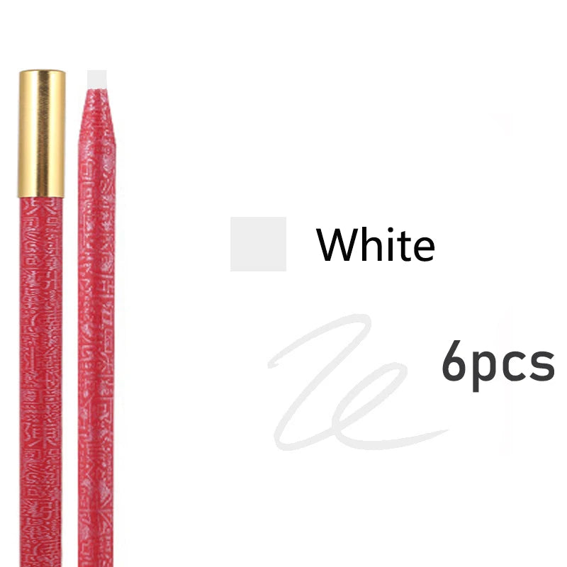 Waterproof Long Lasting Eyebrow Pencils Peel Off & Red Lip Pencil ，Eyebrow Tattoo Makeup Microblading Brow Pencil Makeup Tool