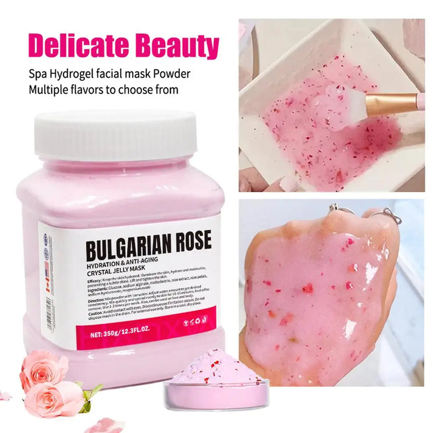 Jelly Mask for Facial Professional Rose Smooth Face Mask Skin Care, Hydrated Nourished Hydro Jelly Mask Powder,Gel Peel Off MasK