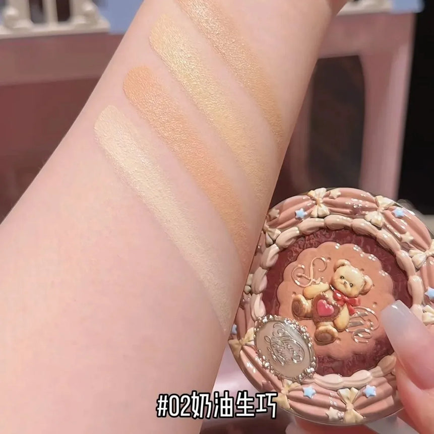 Flower Knows Makeup Butterfly Cloud Collar Collection Embossed Highlight&Contour Palette Face Powder Iluminador Contouring Kit