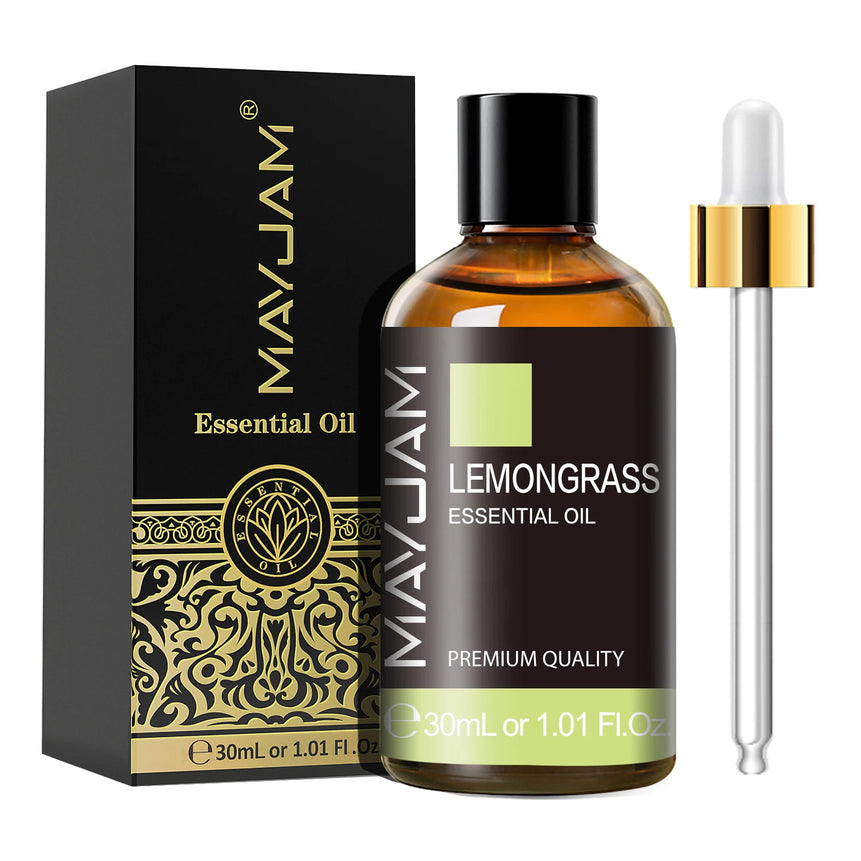 MAYJAM 1PCS 30ML Aromatherapy Essential Oil Lavender Vanilla Jasmine Eucalyptus Peppermint Aroma Oil for Diffuser Candle Soap