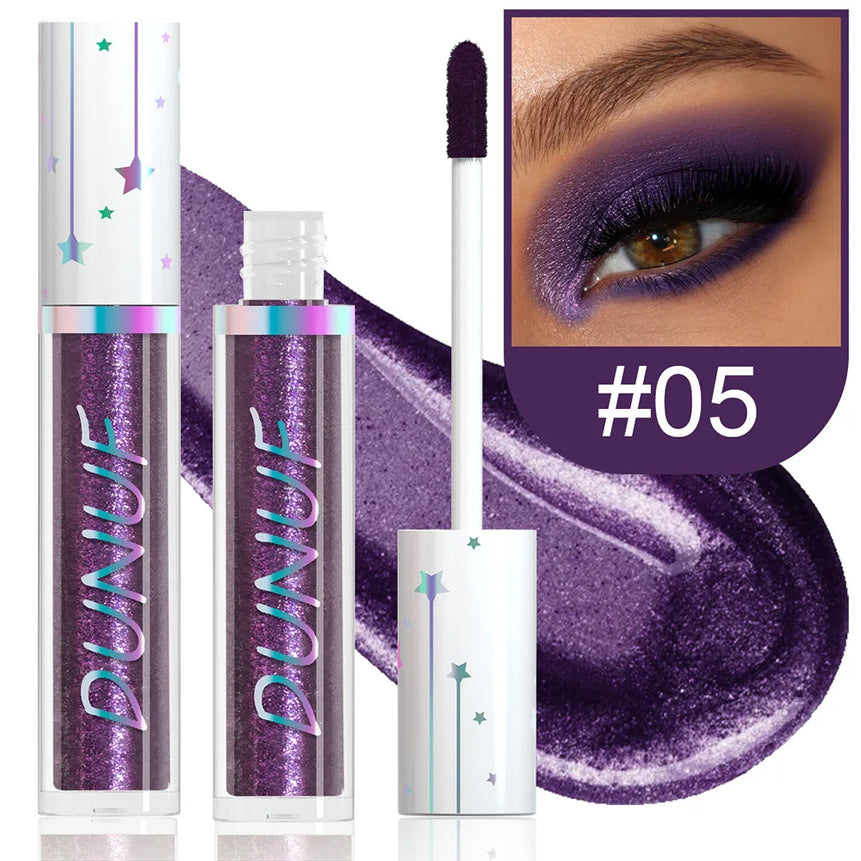 Metallic Liquid Eyeshadow Stick Brown Green Black High Gloss Pearlescent Glitter Eye Shadow Waterproof Stage Makeup Pigment