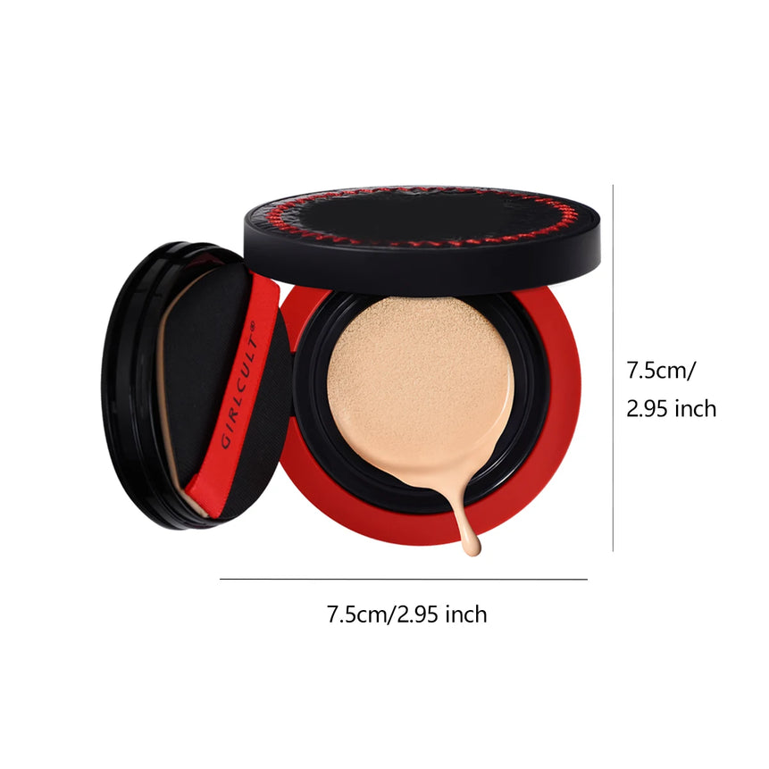 [ClearanceSale] Girlcult Twilight Cushion Foundation,Micro-Light Hydrating Texture,Long-Lasting Wear,Oil-Free Matte Cushion