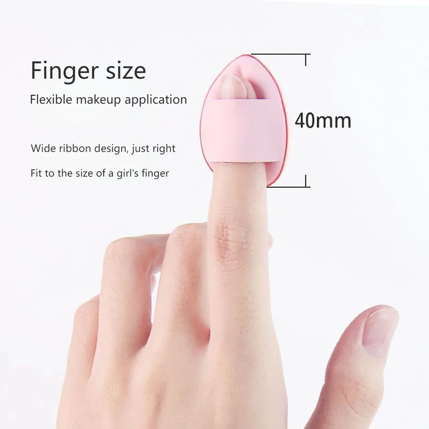 Mini Finger Puff Small Air Cushion Powder Sponge For Face Concealer Bb Cream Sponge Puff Makeup Tool Wet And Dry Use Powder Puff