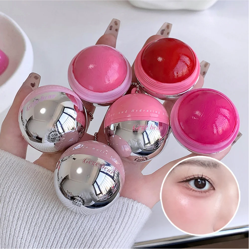 Gege Bear Juice Blush Ball Water Light Blusher Brightening Face Easy Color Multi-Use Blush Makeup Suitable for Lips and Cheeks