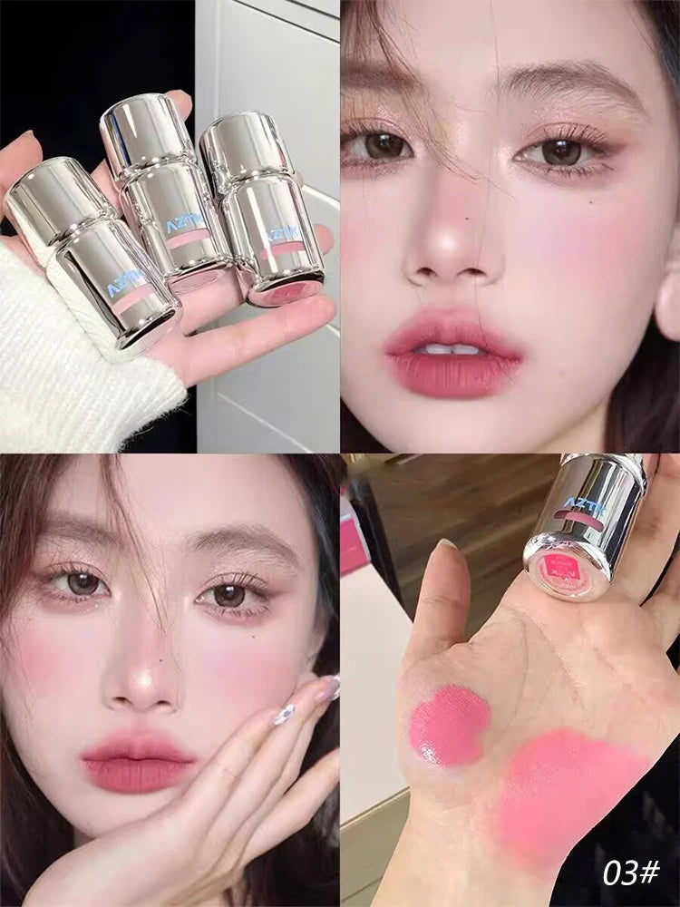 AZTK Liquid Blusher Jelly Color Chinese Blusher Makeup JC04 Aztk Brighten Face Nude Pink Purple Tint Blush Matte Rubores Rouge