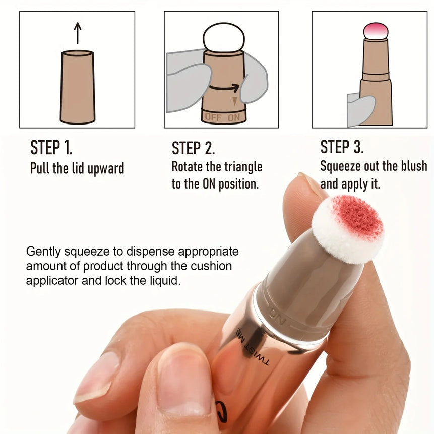 6 Colors Matte Blushers Natural Redness Highlighting Highlighter Brightening Fine Shimmer Liquid Blush Stick