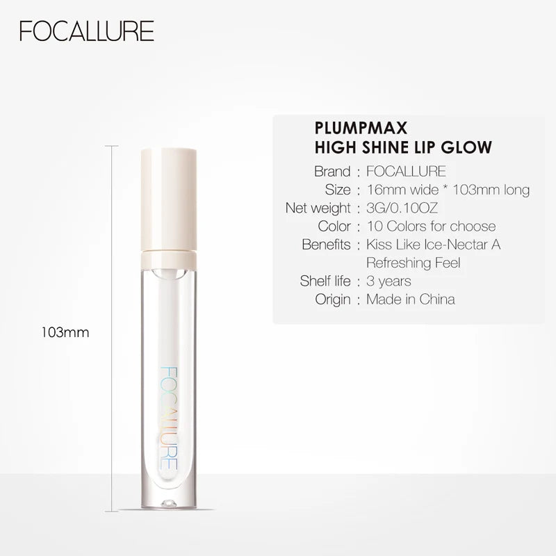 Wholesale FOCALLURE Makeup Lip Gloss Moisturizing Long Lasting Juicy Jelly Lip Tint Shiny Transparent Lipgloss Women's Cosmetics