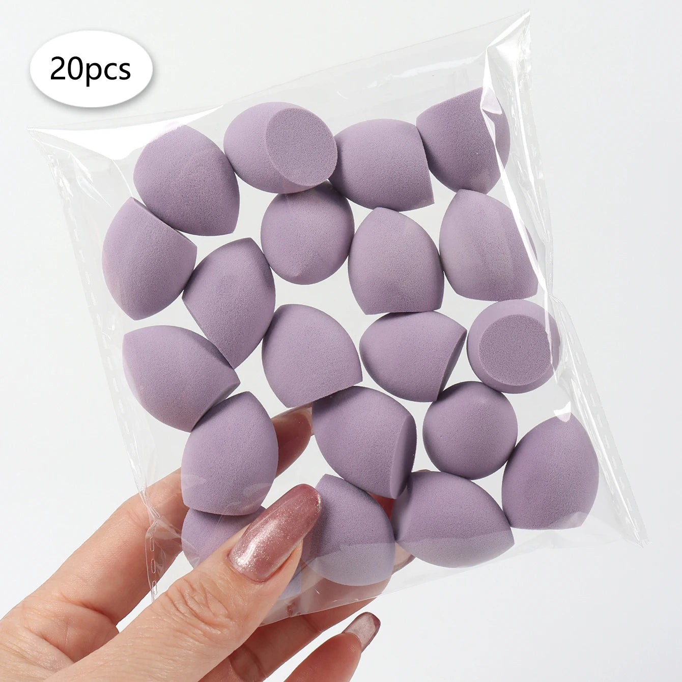 20 件装 Mini Finger Puff Beauty Cosmetic Foundation Cosmetic Sponge Makeup Blender Suitable for Cream & Powder Concealer