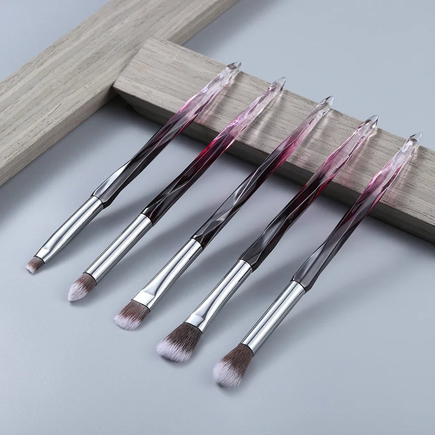 5-10 purple makeup brush quality synthetic foundation, loose powder contouring concealer eyeshadow, professional makeup tool