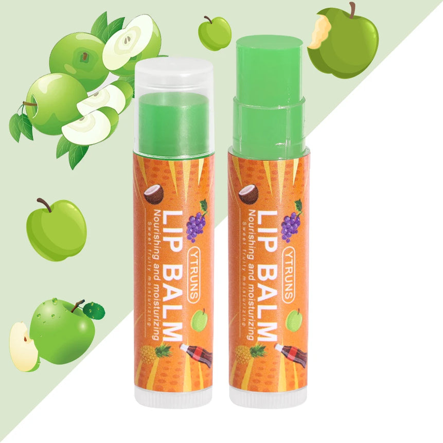 Fruit Flavour Tinted Lip Balm,  Moisturising Lip Treatment with Plant-Based Squalane, Ideal Gift for Mother's Day