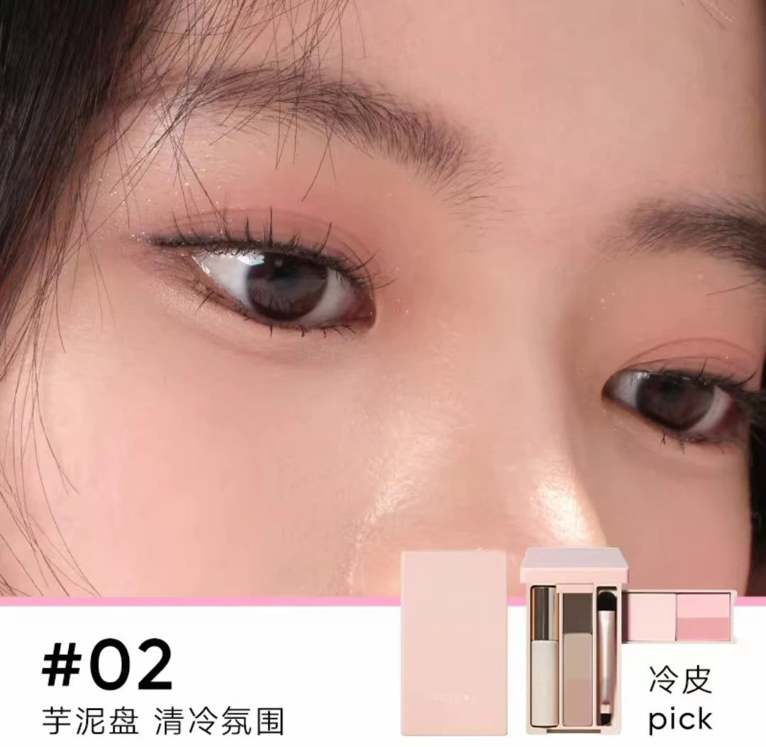 Judydoll Eyebrow Palette All-in-One Portable Powder Travel Makeup Set MultiFunction Mascara Blush Contouring