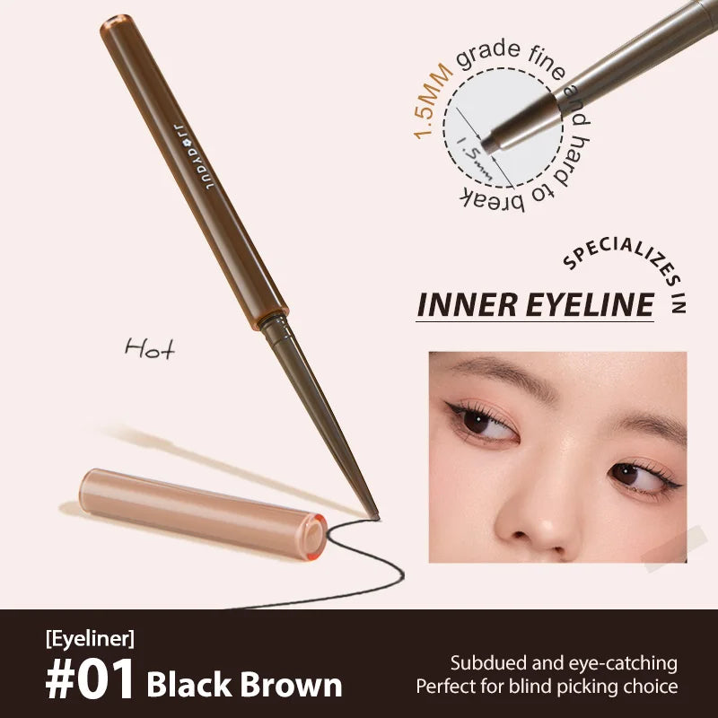 Judydoll Ultrafine Eyeliner Gel Pencil, Fine Lining for Inner & Outer Eyes, Waterproof, Sweat-Proof, Long-Lasting, Unique Gift