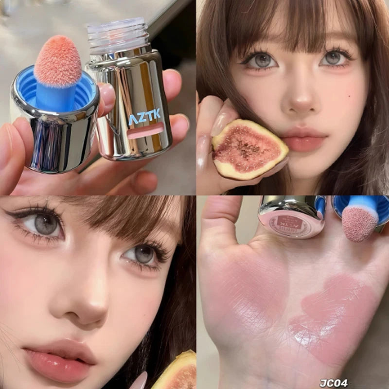 AZTK Liquid Blusher Jelly Color Chinese Blusher Makeup JC04 Aztk Brighten Face Nude Pink Purple Tint Blush Matte Rubores Rouge