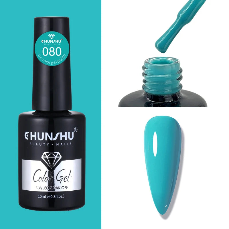 CHUNSHU 10ml Gel Nail Polish Soak Off Semi-Permanent Varnish Professional Salon UV LED Nails Art Gel No Smell All Seasons Colors