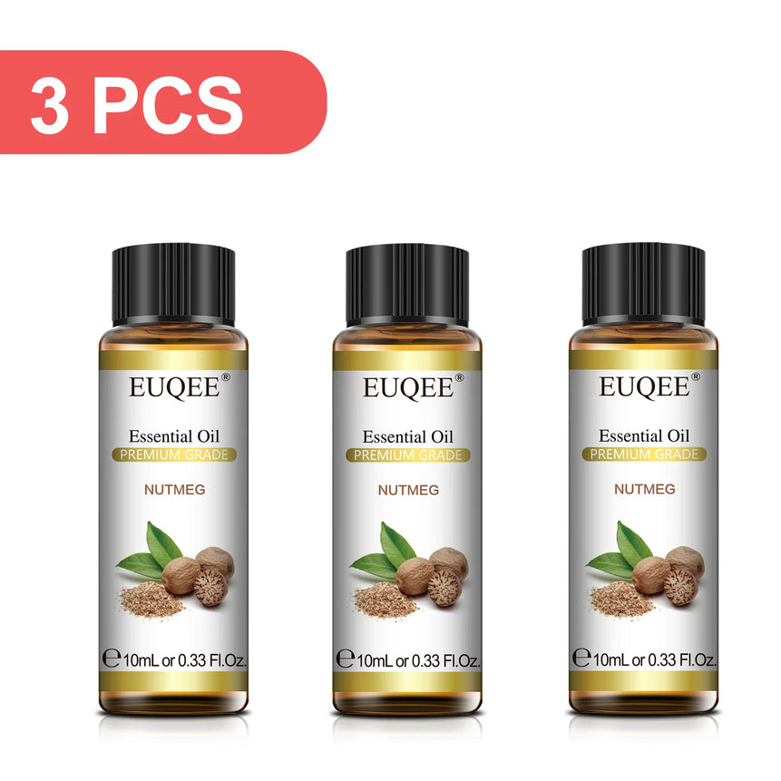 EUQEE 3PCS 10ml Pure Plant Essential Aromatherapy Oils Sandalwood Cedarwood Citronella Cinnamon Aroma for Humidifiers Diffusers