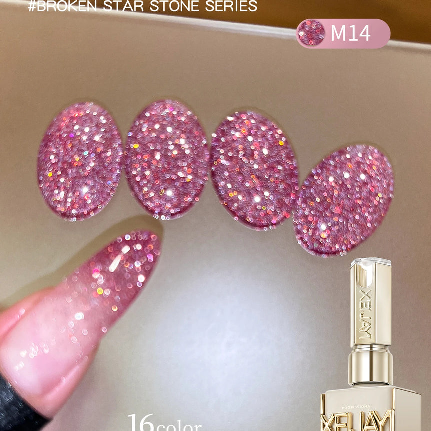 Diamond Glitter Nail Art 16 Colors 15ml Gel Nail Polish Soaking UV LED Nail Gel Salon Female Nail Art Tools Fashion