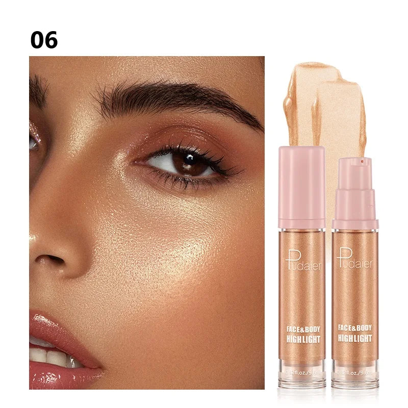 Pudaier liquid highlighter with 8 colors to choose , easy to carry, suitable for holiday dress-up and Valentine's Day date