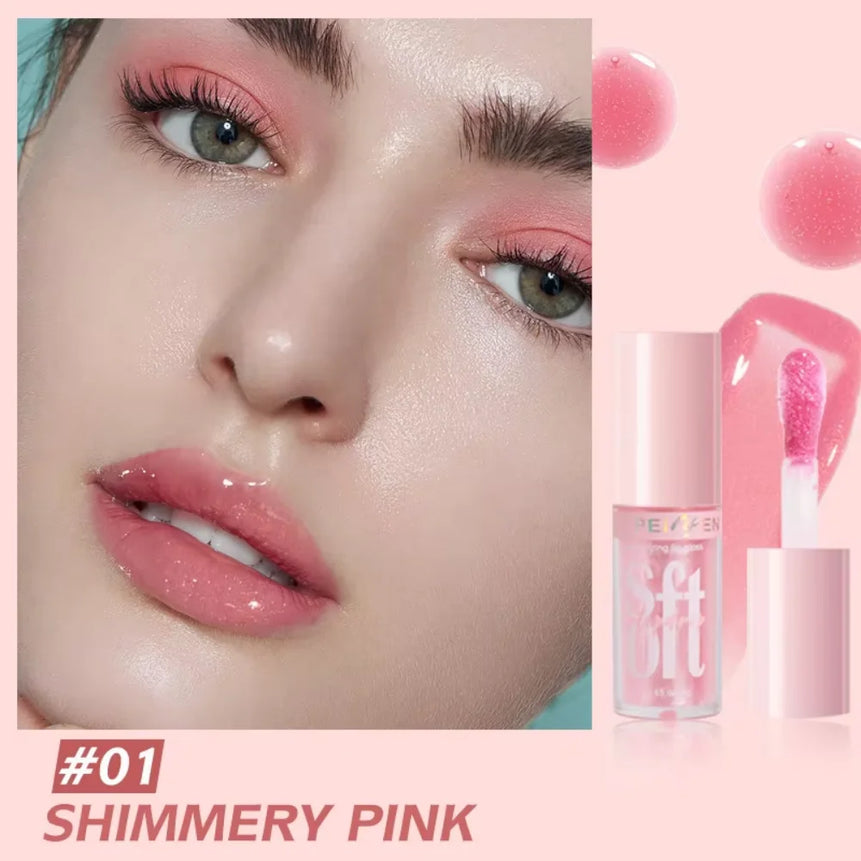 6PCS Moisturizing Lip Gloss Transparent Lip Oil Hydrating Lip Glaze Lip Plumper Hydrating Make Up Liquid Lipstick Lips Cosmetics